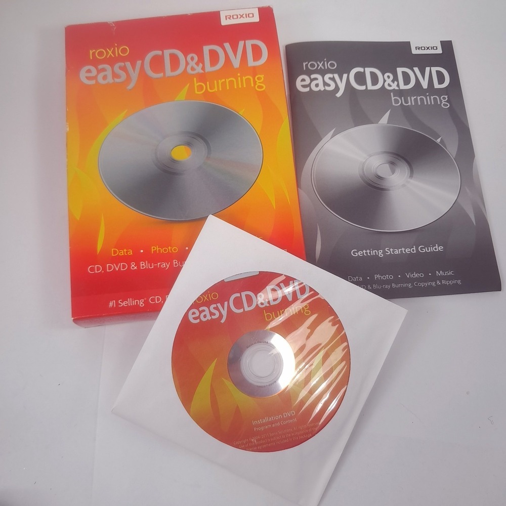 Roxio Easy CD & DVD Burning w/ code 2011 software cd-rom Windows computer disc